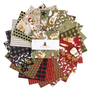 Northern Christmas by Riley Blake - 5 inch precut charm pack
