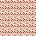 Bluebells & Buttercups by Poppie Cotton - 1/2 yard Hey Darlin Red