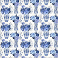 China Blue by Whistler Studios for Windham - 1/2 yard White