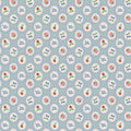 Bluebells & Buttercups by Poppie Cotton - 1/2 yard Chirp & Charm Sky