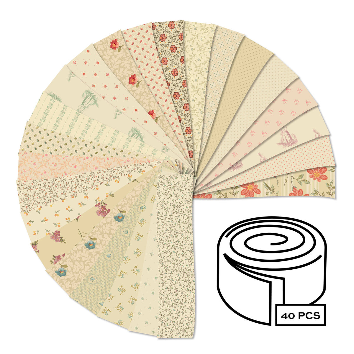 Laundry Line by Laundry Basket Quilts for Andover - 2.5 inch Strip Roll Jelly Roll