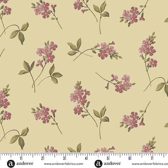 Laundry Line by Laundry Basket Quilts for Andover - 1/2 yard Cornflower Cream