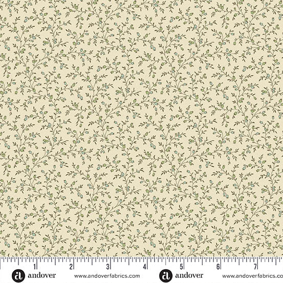 Laundry Line by Laundry Basket Quilts for Andover - 1/2 yard Brambleberry Cream