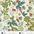 Nordic Summer by Gudrun Erla for Andover - 1/2 yard Wild Flora Buttermilk