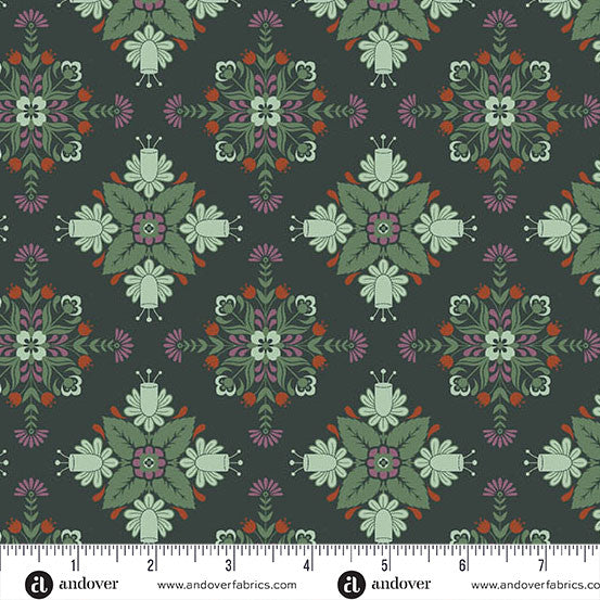 Nordic Summer by Gudrun Erla for Andover - 1/2 yard Nordica Deep Water