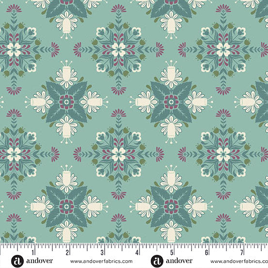 Nordic Summer by Gudrun Erla for Andover - 1/2 yard Nordica Hot Spring