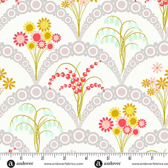 Jinny by Alison Glass for Andover - 1/2 yard Greenvalley Swan