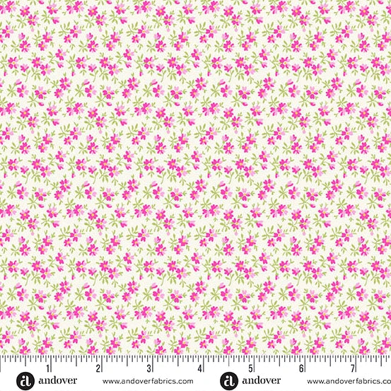 Beloved Blossoms by Andover Fabrics - 1/2 yard Meadow Ivory