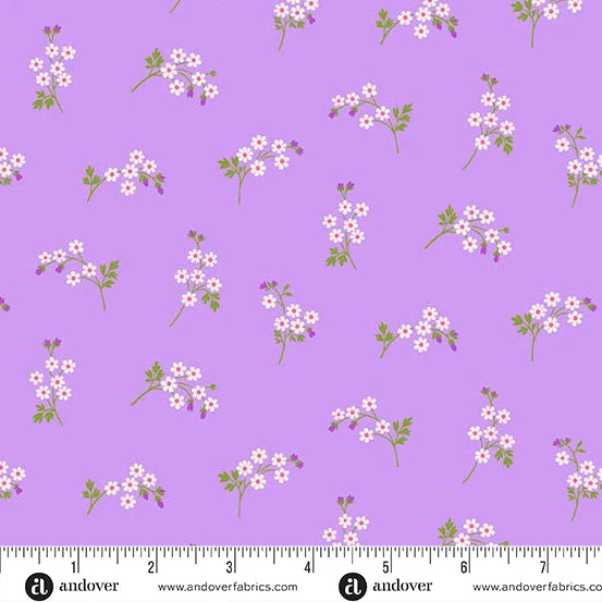 Beloved Blossoms by Andover Fabrics - 1/2 yard Daisy Spray Lilac