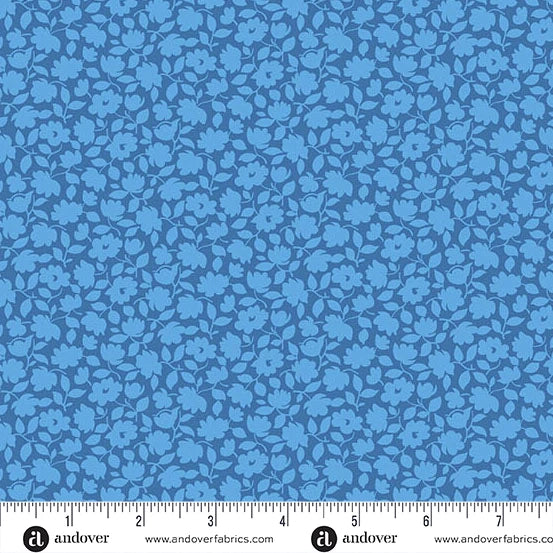 Beloved Blossoms by Andover Fabrics - 1/2 yard Posy Sky