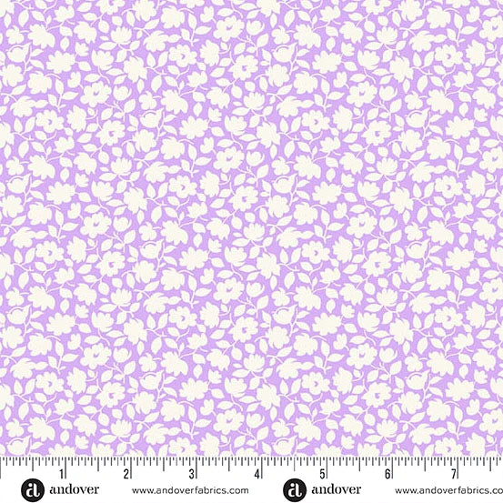 Beloved Blossoms by Andover Fabrics - 1/2 yard Posy Lilac