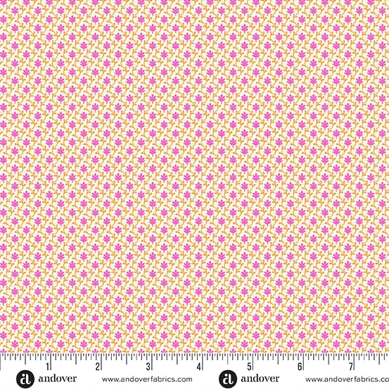 Beloved Blossoms by Andover Fabrics - 1/2 yard Ivy Pink