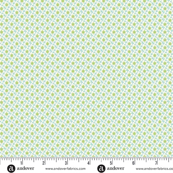 Beloved Blossoms by Andover Fabrics - 1/2 yard Ivy Grass