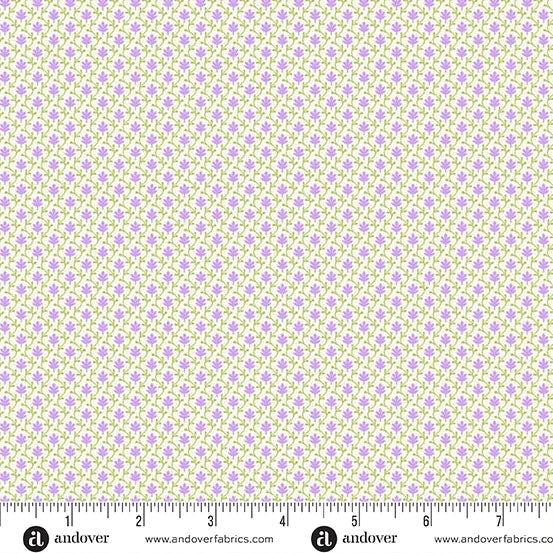 Beloved Blossoms by Andover Fabrics - 1/2 yard Ivy Lilac