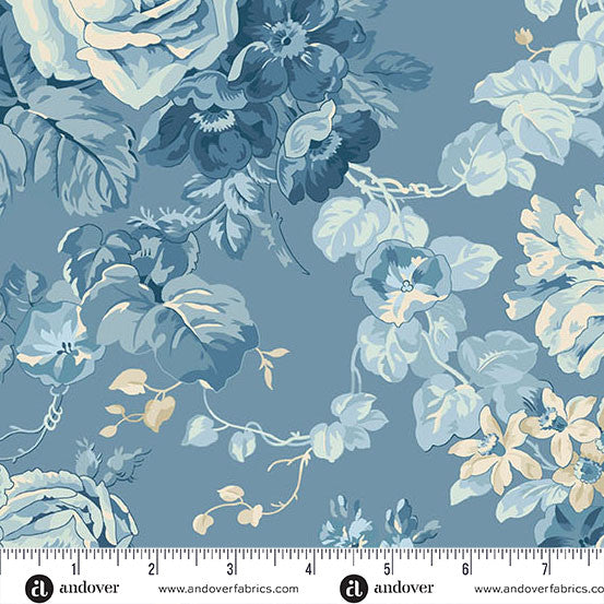 Special Delivery by Laundry Basket Quilts for Andover - 1/2 yard Rose Bouquet Twill