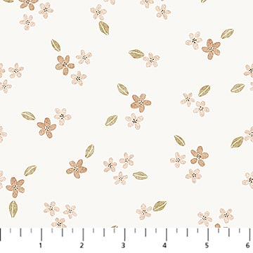 Tiny Waddles by Figo - 1/2 yard Floral Cream