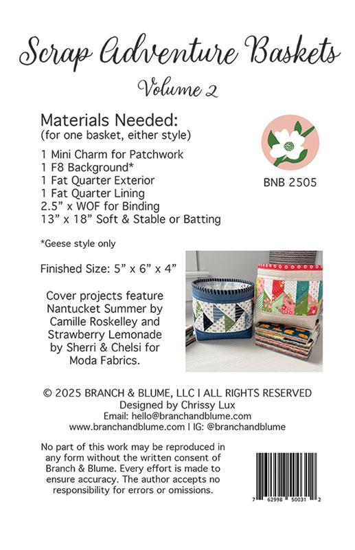 Scrap Adventure Baskets Pattern