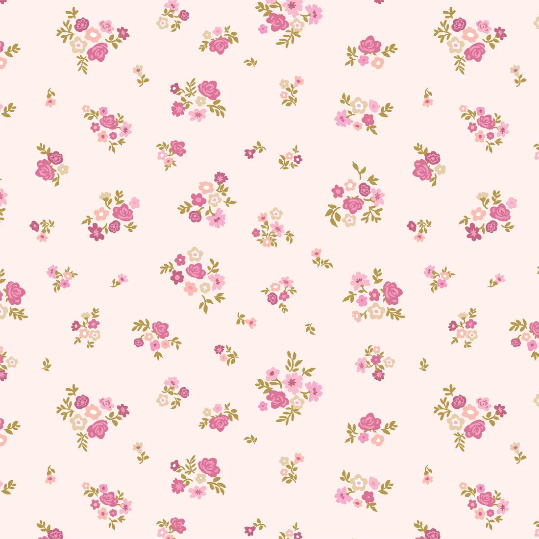 Primrose & Parsley by Poppie Cotton - 1/2 yard Briar Rose Blush
