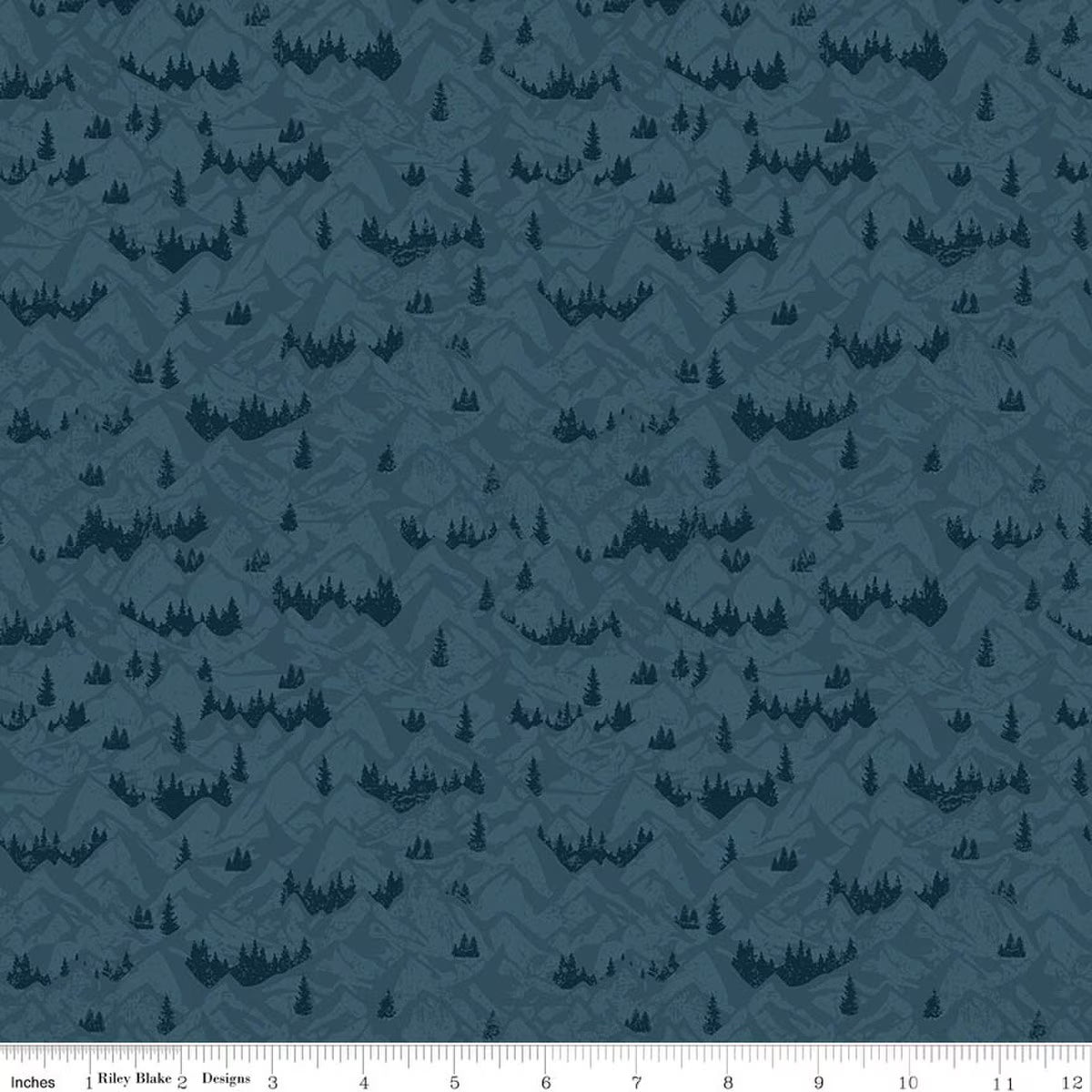 National Parks by Anderson Design Group for Riley Blake - 1/2 yard Mountains Navy