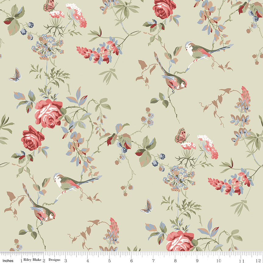 Anne of Green Gables by Riley Blake - 1/2 yard Floral Sage