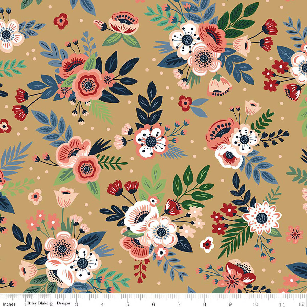 A Spoonful of Sugar by Jennifer Long for Riley Blake - 1/2 yard Floral Sunrise