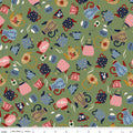 A Spoonful of Sugar by Jennifer Long for Riley Blake - 1/2 yard Tea & Sugar Green