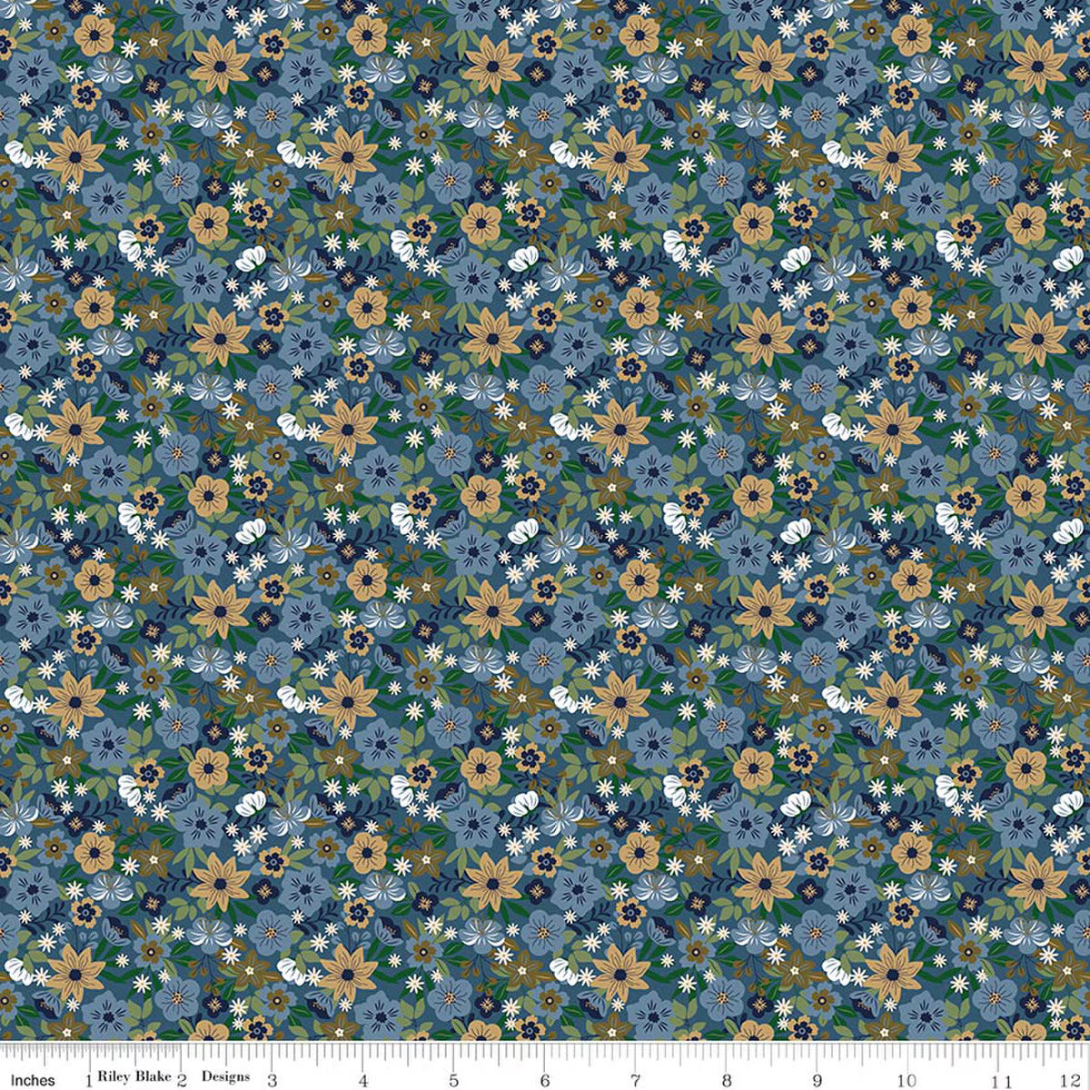 A Spoonful of Sugar by Jennifer Long for Riley Blake - 1/2 yard Park Garden Blueberry