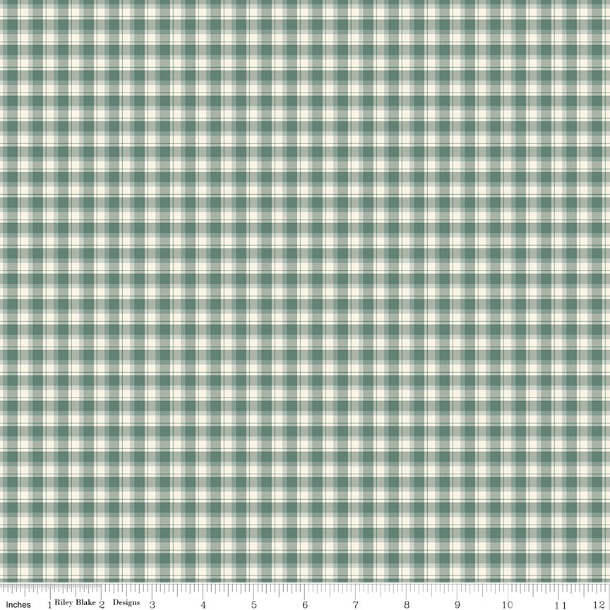 Renew by Riley Blake - 1/2 yard Plaid Aqua