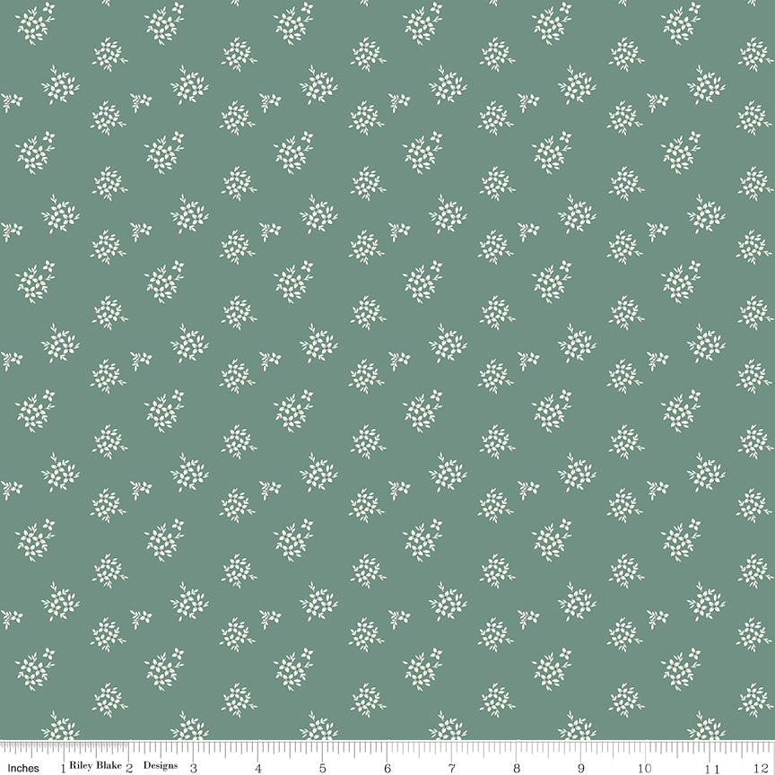 Renew by Riley Blake - 1/2 yard Ditsy Aqua