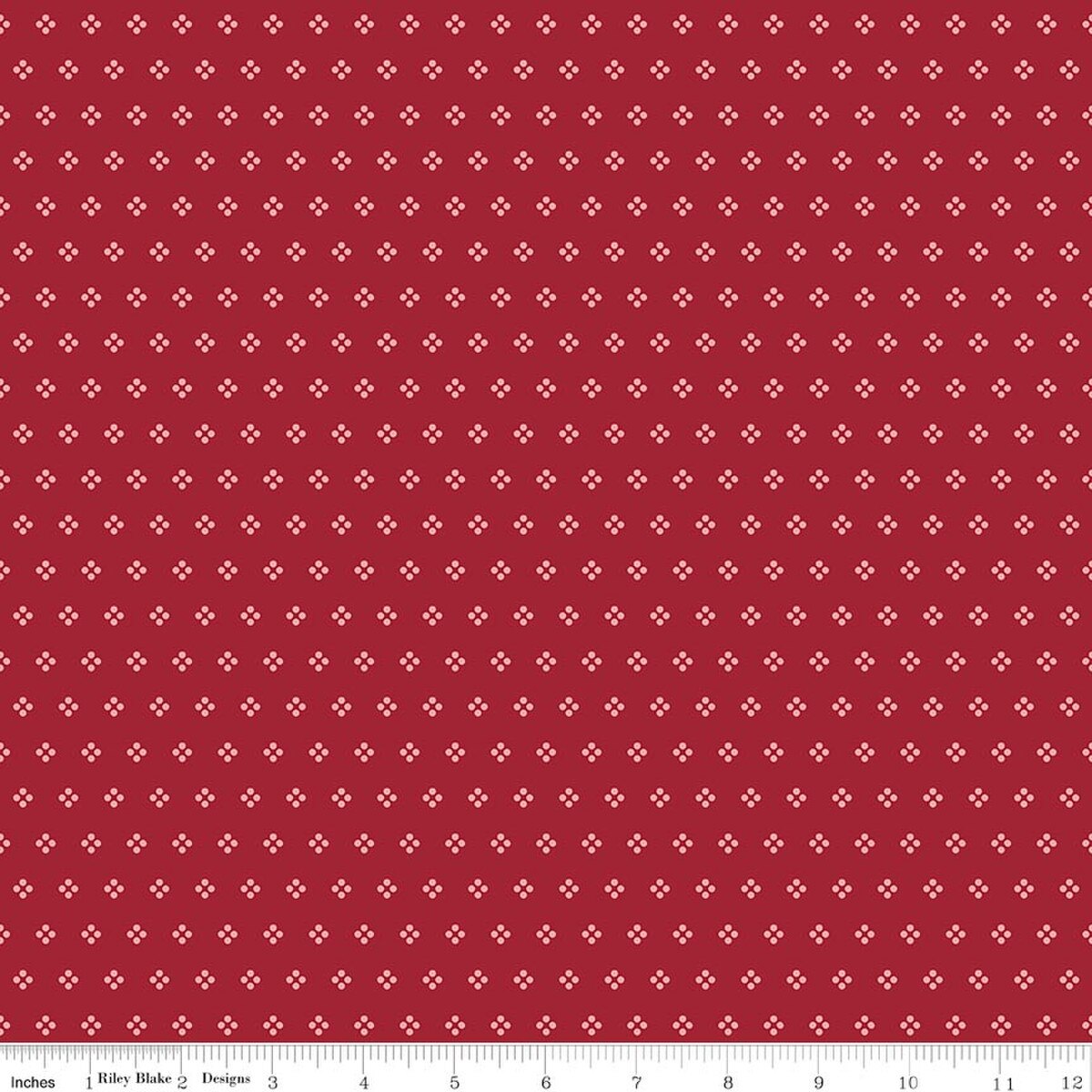 Berry & Sage by Lori Holt for Riley Blake - 1/2 yard Eyelet Cherry Tart