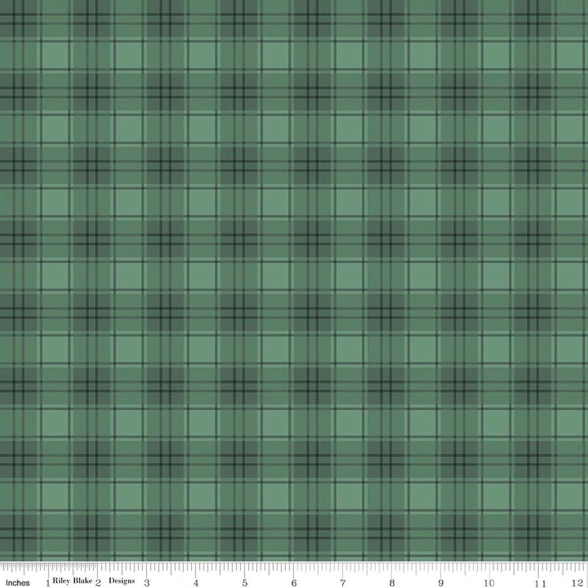 Evergreen Wishes by Traci Reed for Riley Blake - 1/2 yard Plaid Green