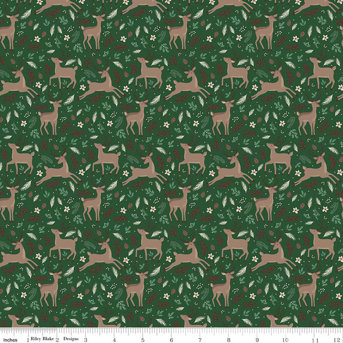 Christmas Time by Dani Mogstad for Riley Blake - 1/2 yard Deer Forest