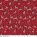 Christmas Time by Dani Mogstad for Riley Blake - 1/2 yard Deer Red