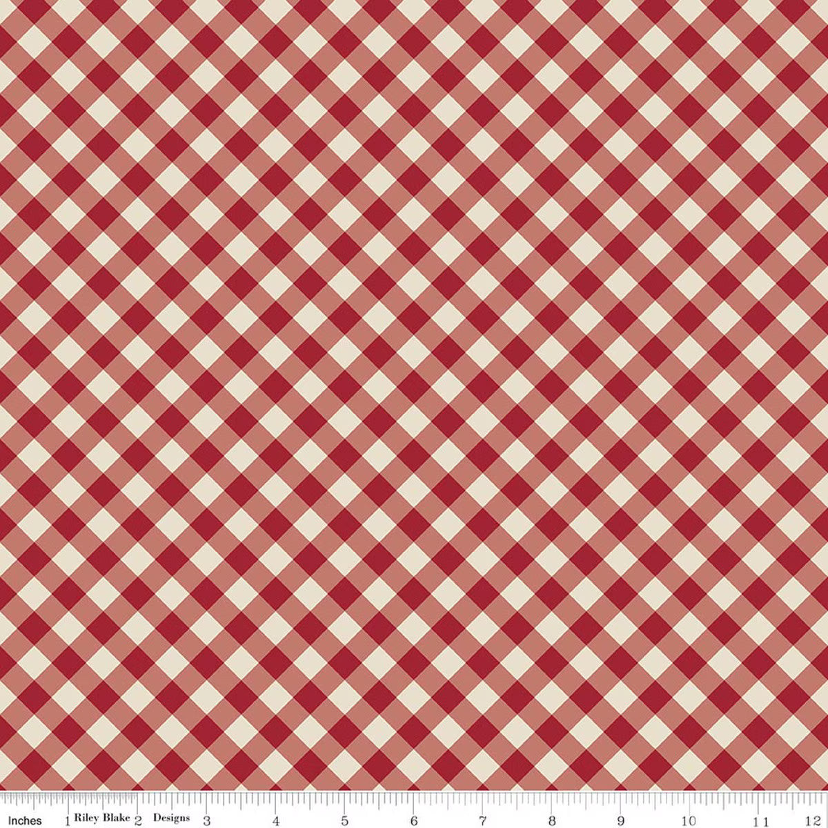 Christmas Time by Dani Mogstad for Riley Blake - 1/2 yard Plaid Linen (Gingham)