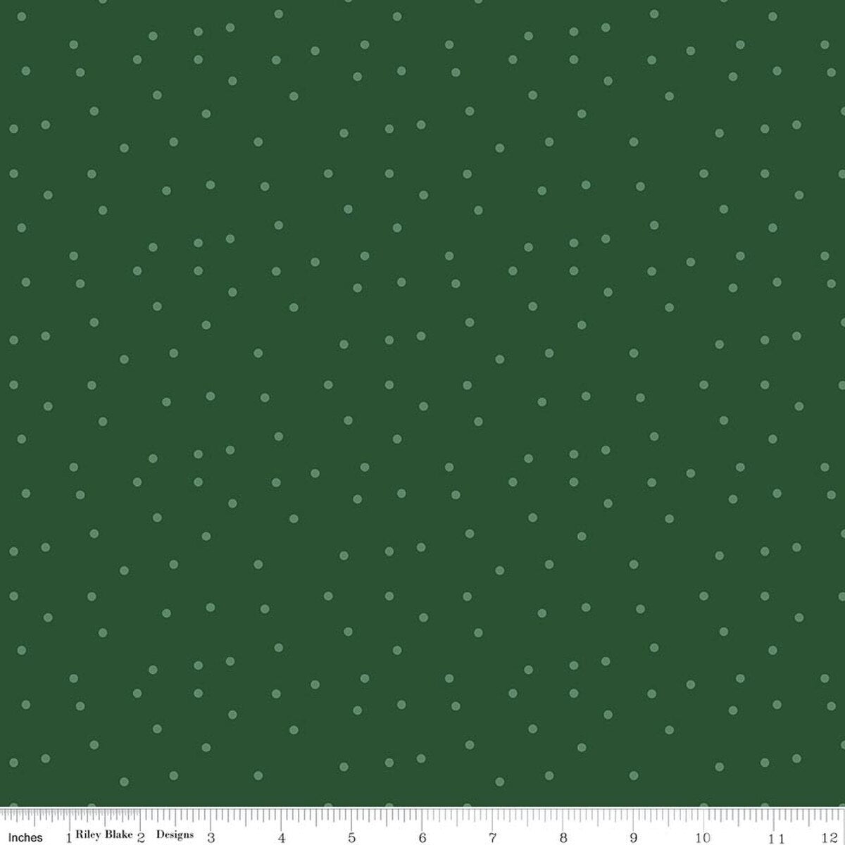 Christmas Time by Dani Mogstad for Riley Blake - 1/2 yard Dots Forest