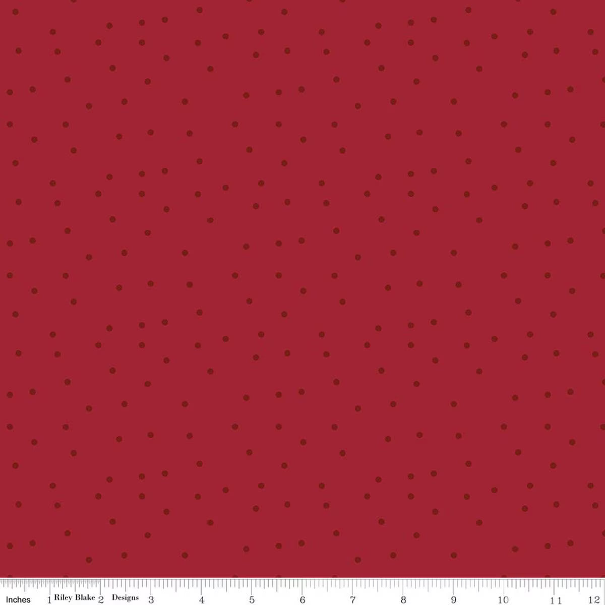 Christmas Time by Dani Mogstad for Riley Blake - 1/2 yard Dots Red