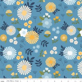 Sunshine and Dandelions by Riley Blake - 1/2 yard Main Blue