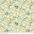 Sunshine and Dandelions by Riley Blake - 1/2 yard Shoes Honeydew