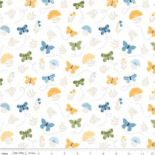 Sunshine and Dandelions by Riley Blake - 1/2 yard Butterflies Cloud