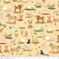 Lil' Farm Friends by Kelsey Carlson for Riley Blake - 1/2 yard Animals on the Farm Butter