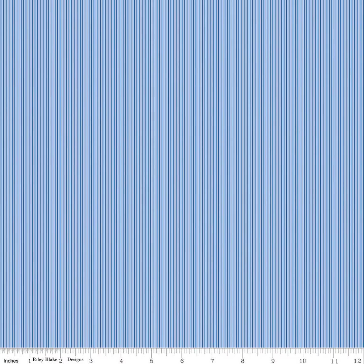 Foxglove by Jill Finley for Riley Blake - 1/2 yard Stripes Blue