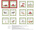 Barnyard Christmas by Northcott - 1 yard book panel white multi