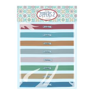 Calico Zippers 2 - 8 Assorted Colors - The Happy Zippers by Lori Holt