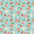 Flower Market by Poppie Cotton - 1/2 yard Hand Picked Blue