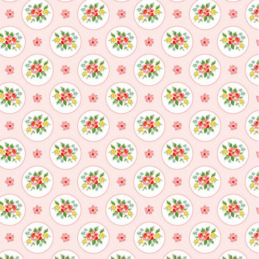 Matilda by Poppie Cotton - 1/2 yard Miss Marie Pink